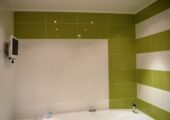 ванная комната в зеленных тонах
