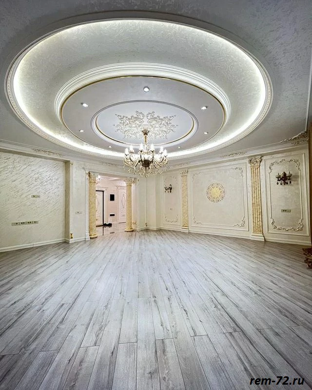 Пример ремонта в коттедже потолок