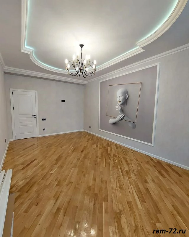 Пример ремонта комнаты в коттедже