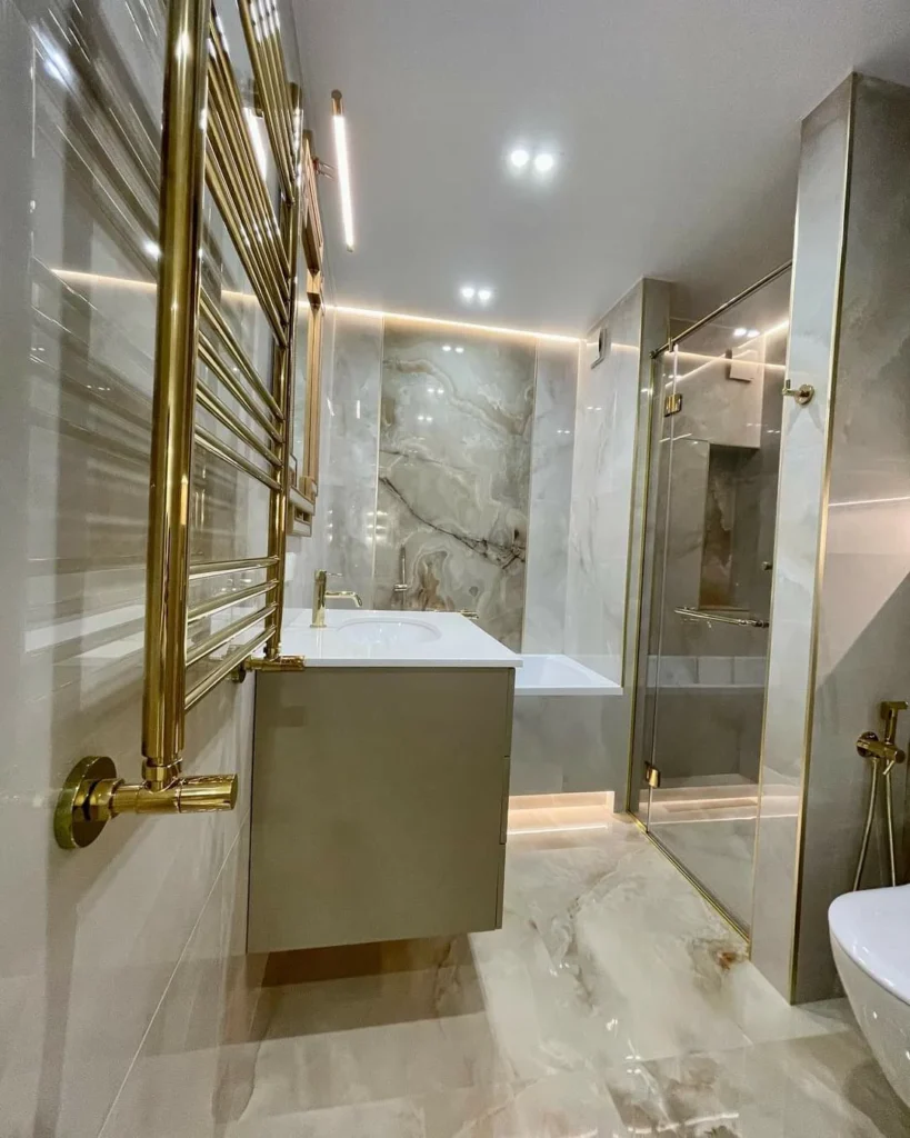 Ремонт ванных комнат в Москве 8 Ремонт ванной комнаты в коттедже