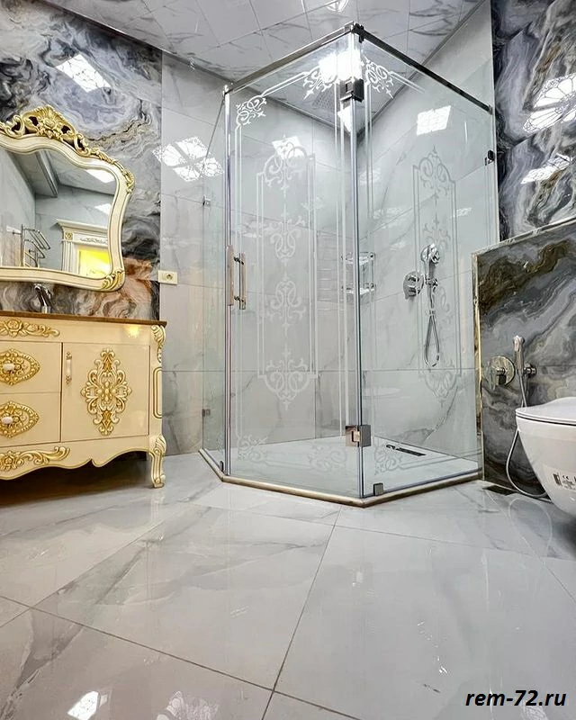 Ремонт ванных комнат в Москве 1 Ремонт душевой в элитной квартире