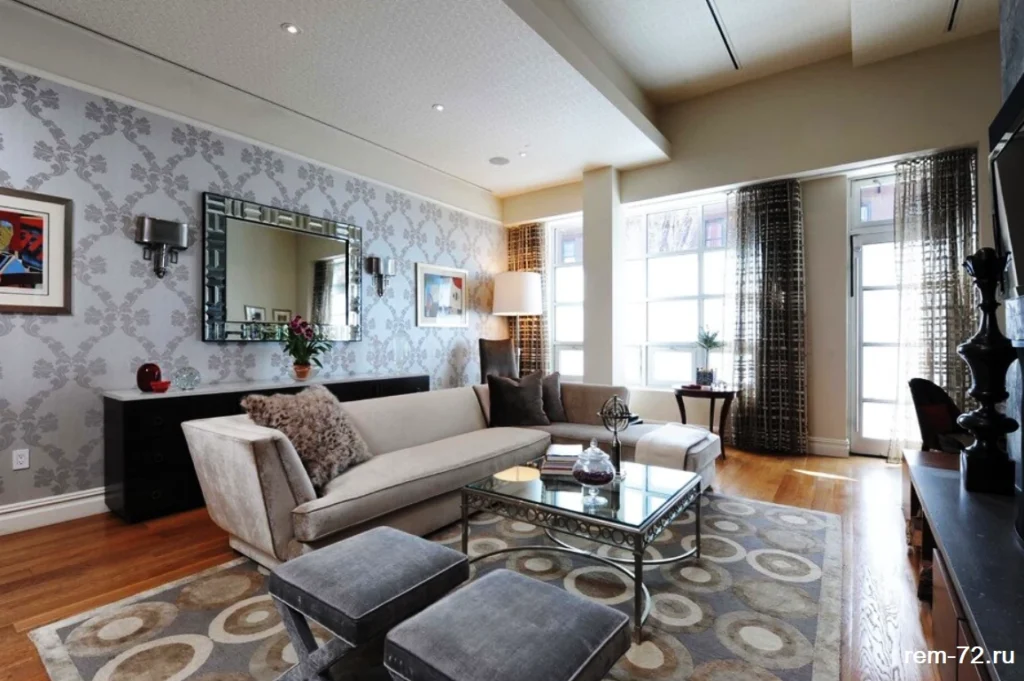 Дизайн гостиной в таунхаусе