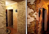 Отделка стен камнем