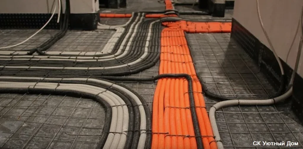 Переделка электрики от застройщика (Разводка электрики по полу в новостройке)